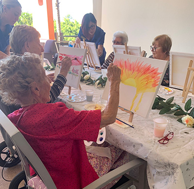 aged care painting activity